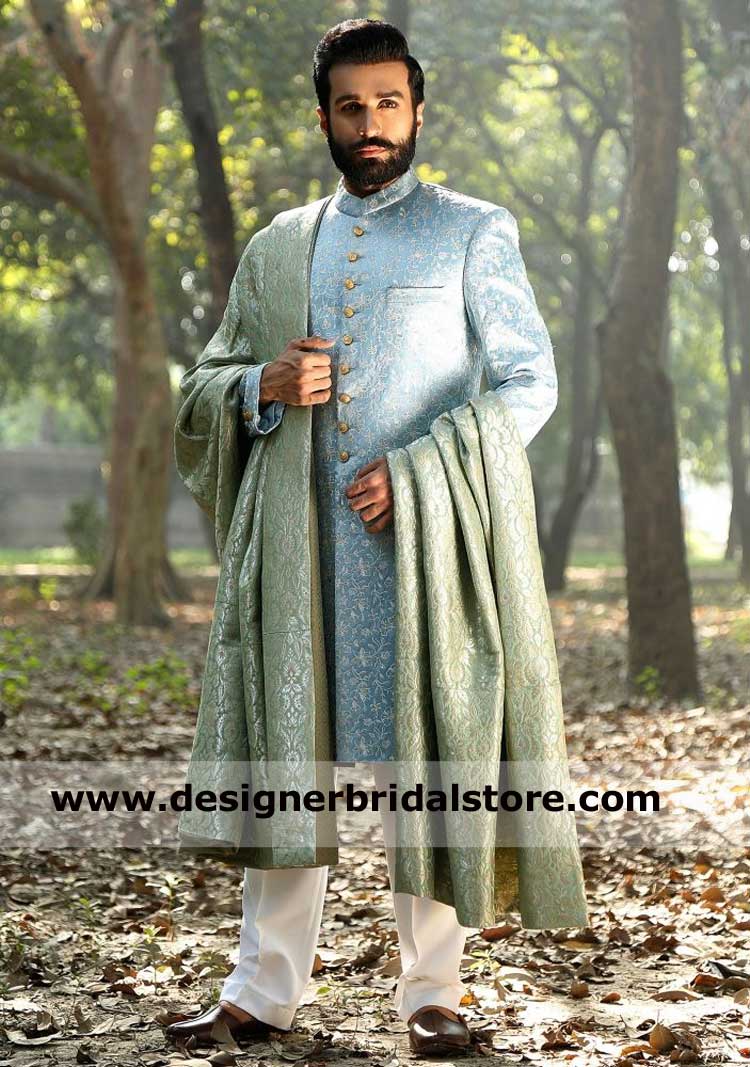 Latest Bespoke Pakistani Trendy Groom Wedding Sherwani Suits