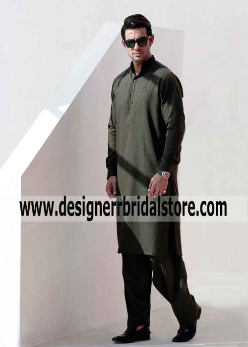 Green Male Kurta Shalwar