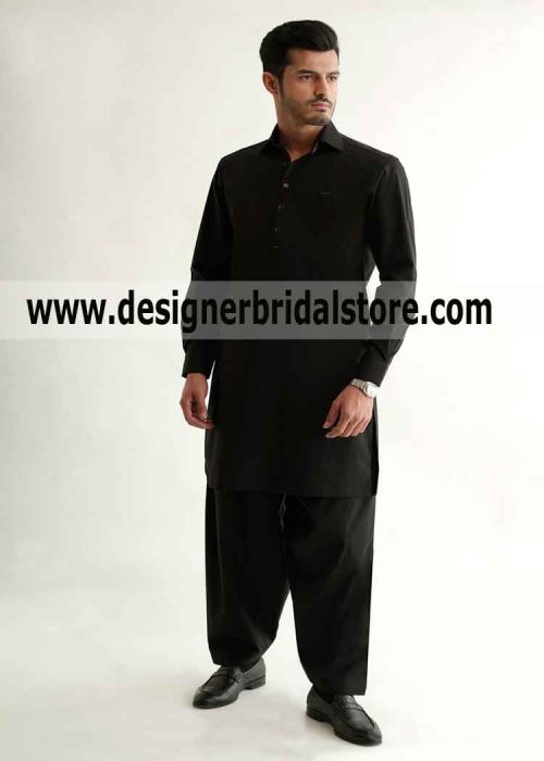 stylish black kameez shalwar