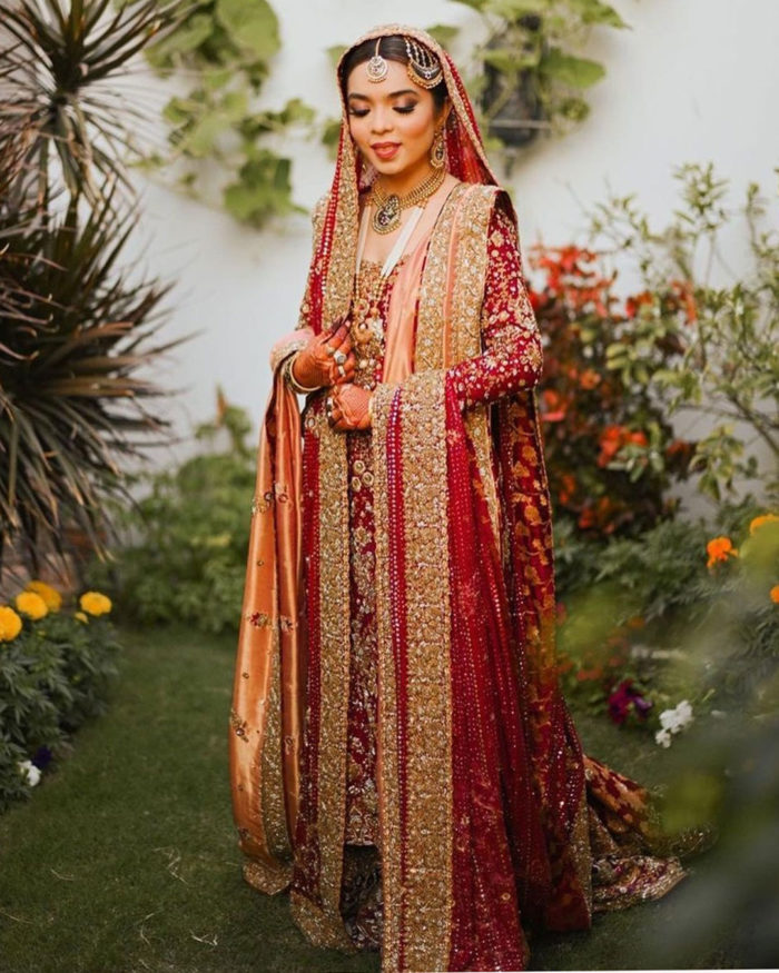 red bridal dress khada dupatta hyderabadi for nikah barat uk usa canada
