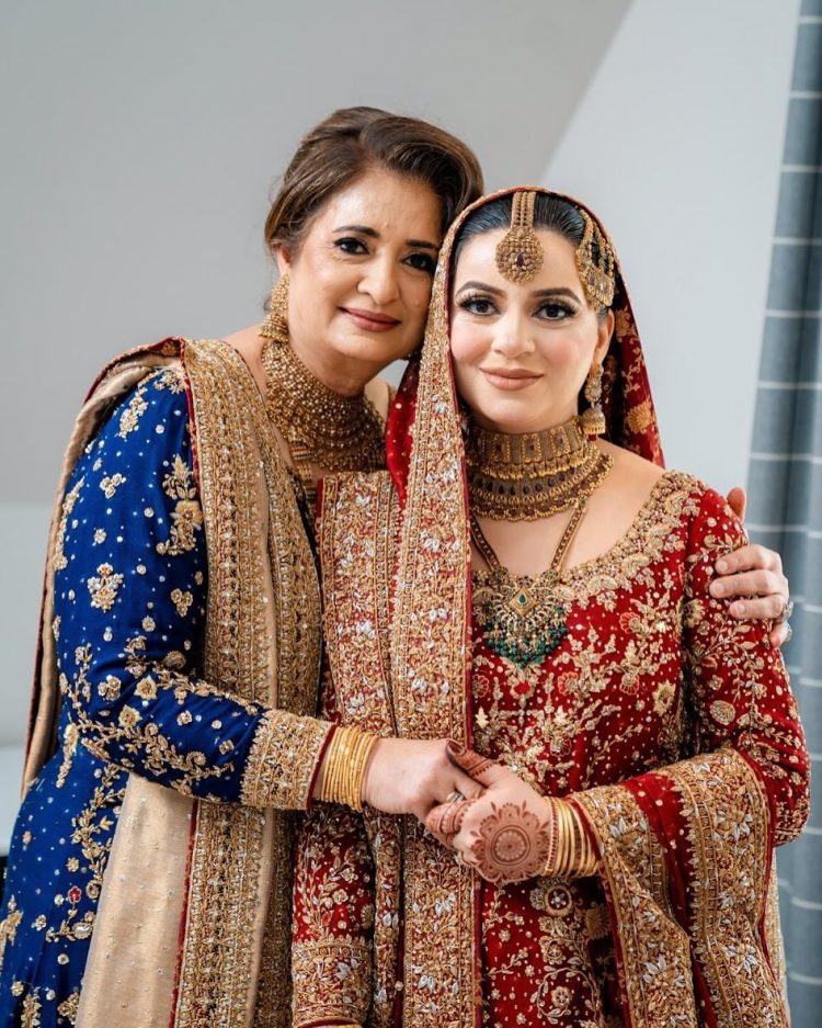 Mother and Daughter Duo in Bridal Dress Nikah