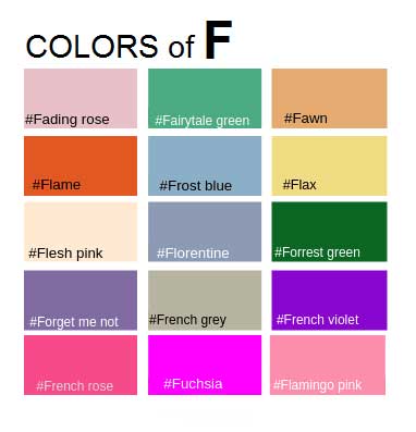 Color chart to select for men and women dresses