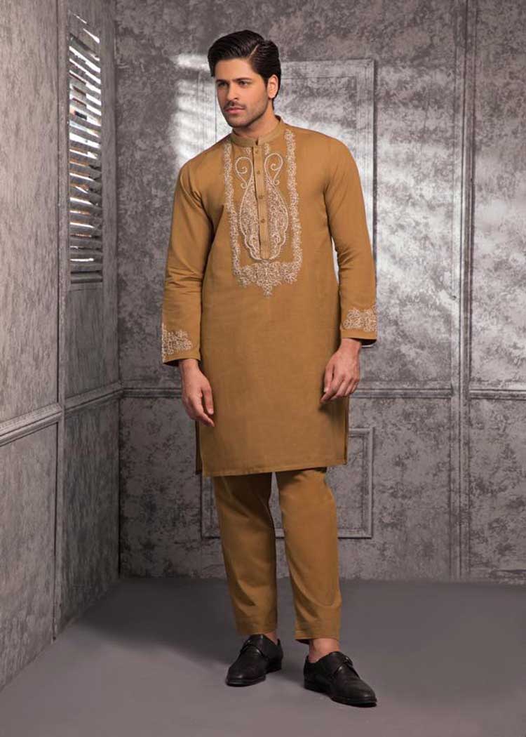 embroidered men kurta pajama suit for occasion and eid